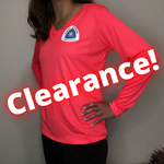 CLEARANCE - Ladies High Visibility Long Sleeve V-Neck Shirt