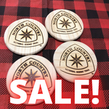 SALE - Hand-branded NCNST Emblem Wooden Coasters (set of 4)